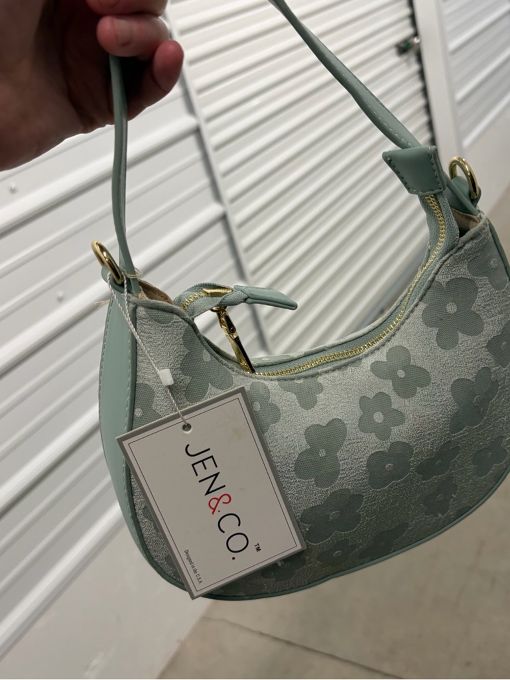Jen & Co. Floral Mint Green Women's Bag - Picture 4 of 4